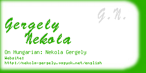 gergely nekola business card